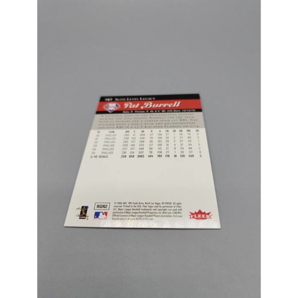 2006 Pat Burell Flair Showcase Fleer #167 /150 Baseball Card - Picture 5 of 6